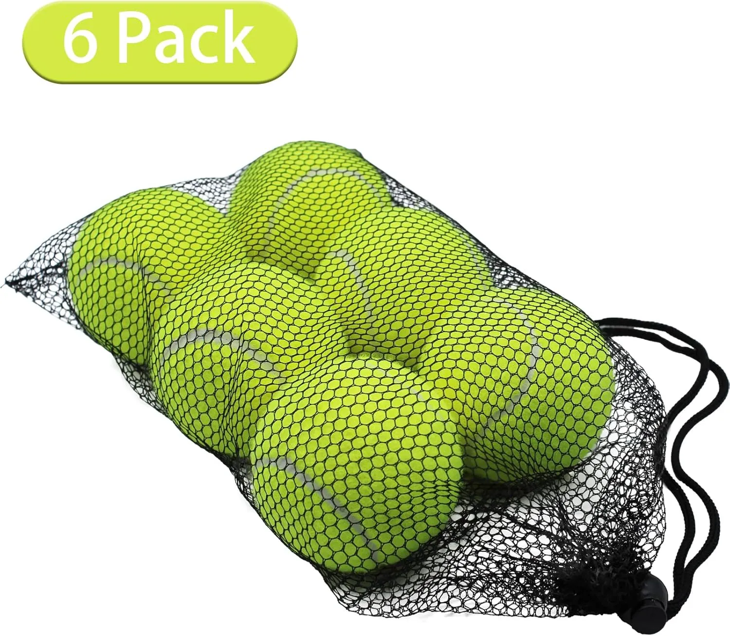 Tennis Balls, 6 Pack Training Tennis Balls,High Elasticity Practice Balls for Beginner, Playing Balls for Dogs