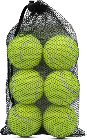 Tennis Balls, 6 Pack Training Tennis Balls,High Elasticity Practice Balls for Beginner, Playing Balls for Dogs