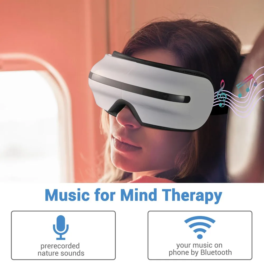 TheLAShop Eye Massager with Heat Bluetooth Speaker Rechargeable