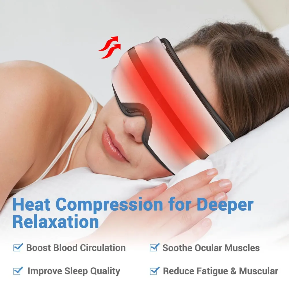 TheLAShop Eye Massager with Heat Bluetooth Speaker Rechargeable
