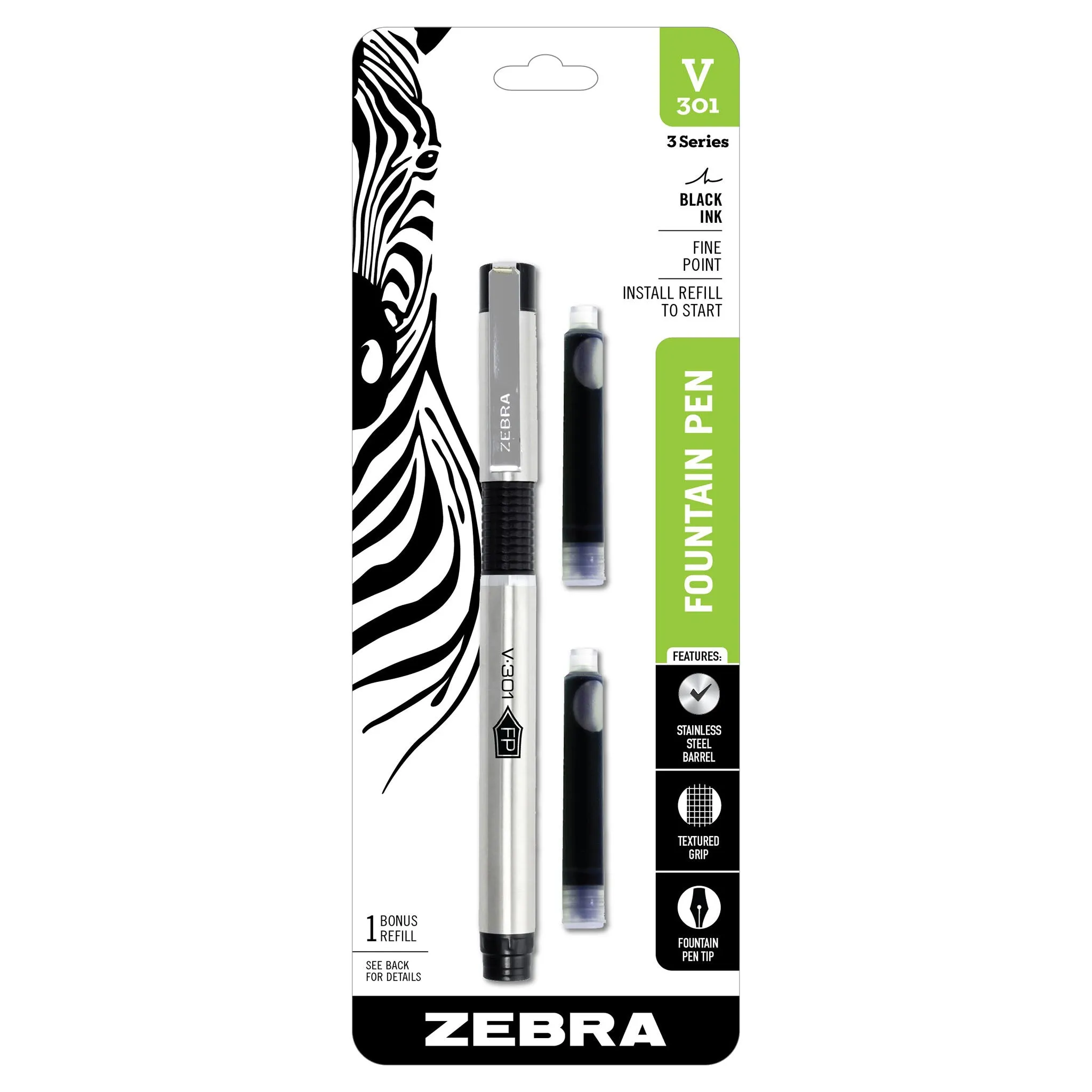 V-301 Stainless Steel Fountain Pen