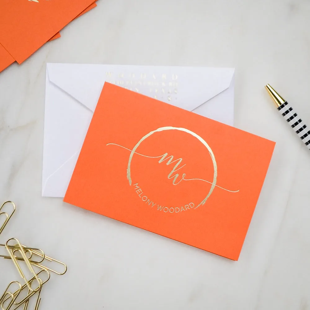 Vibrant Foil Printed Notecards - Set of 50