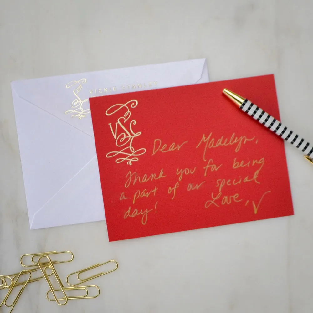 Vibrant Foil Printed Notecards - Set of 50