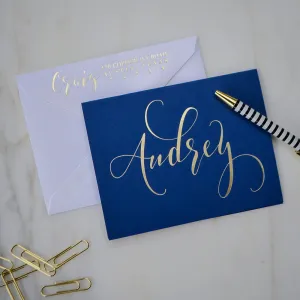 Vibrant Foil Printed Notecards - Set of 50