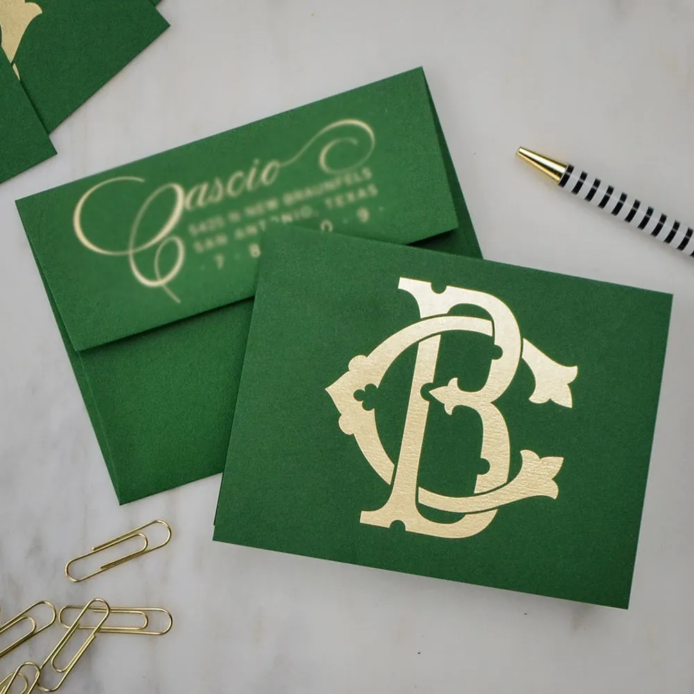 Vibrant Foil Printed Notecards - Set of 50