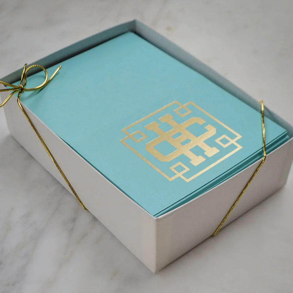 Vibrant Foil Printed Notecards - Set of 50