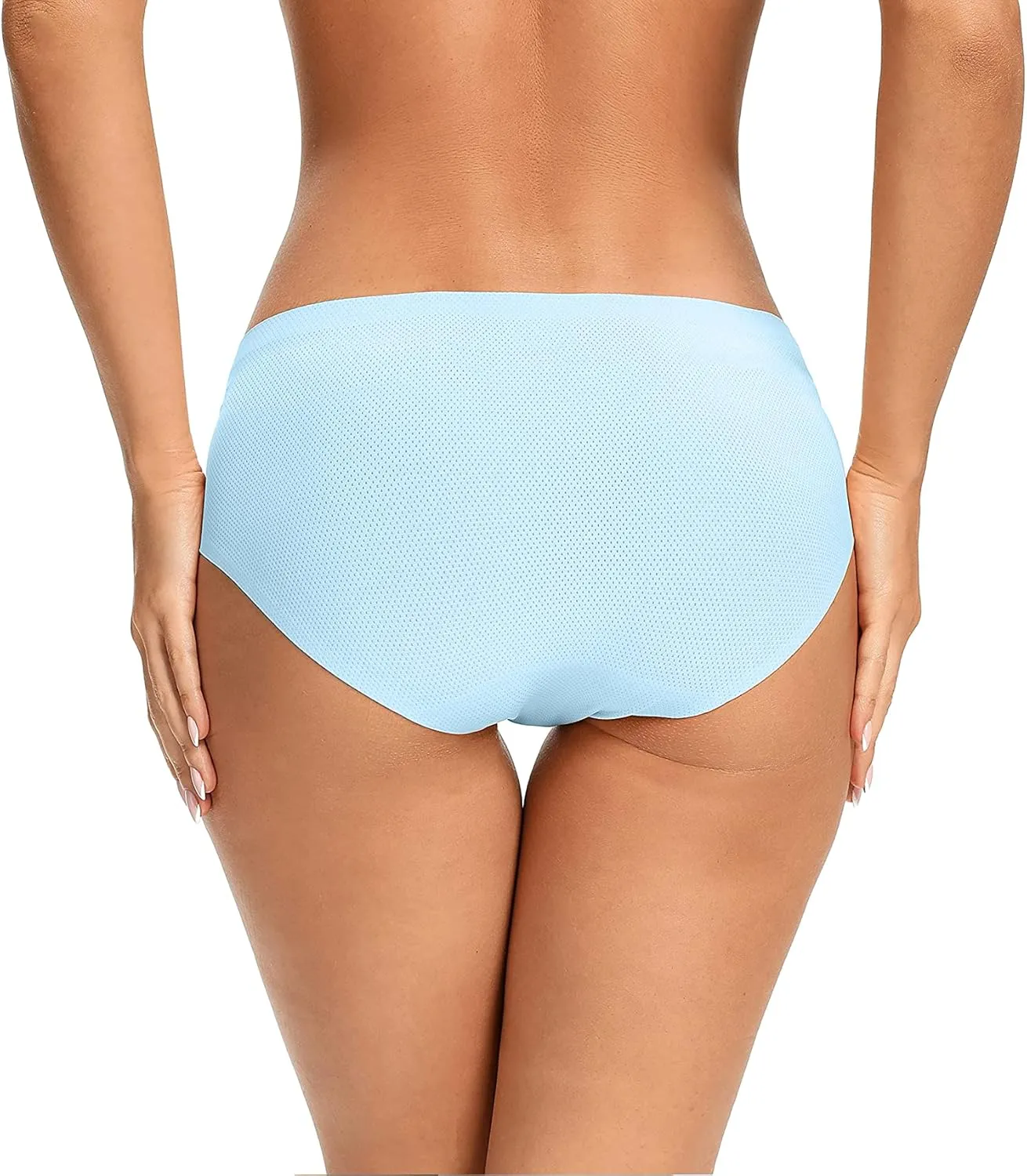 voenxe Women Seamless Hipster Underwear,Breathable Ladies Panties Bikini,No Show Briefs,Comfortable Undies for Women 5-Pack