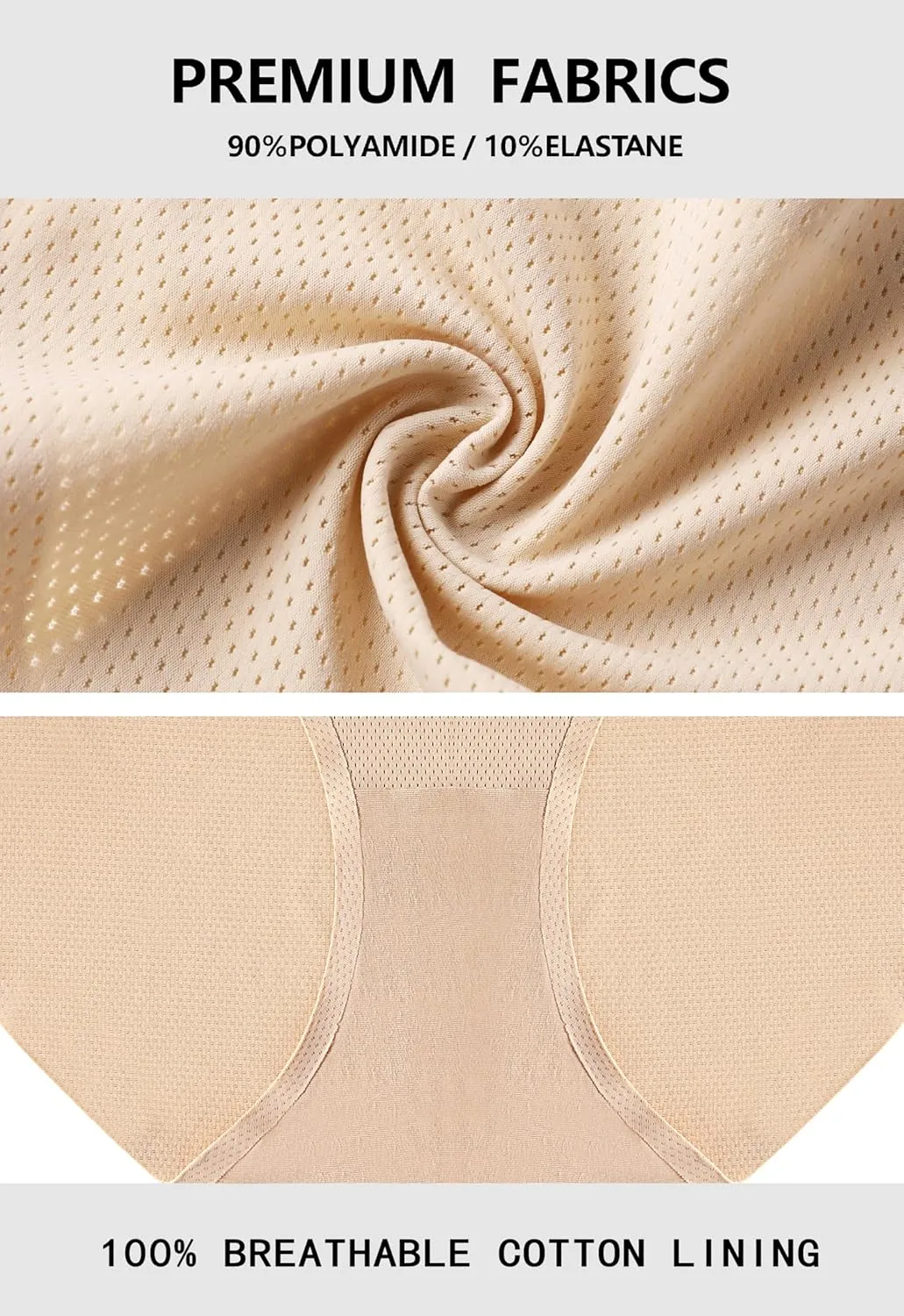 voenxe Women Seamless Hipster Underwear,Breathable Ladies Panties Bikini,No Show Briefs,Comfortable Undies for Women 5-Pack