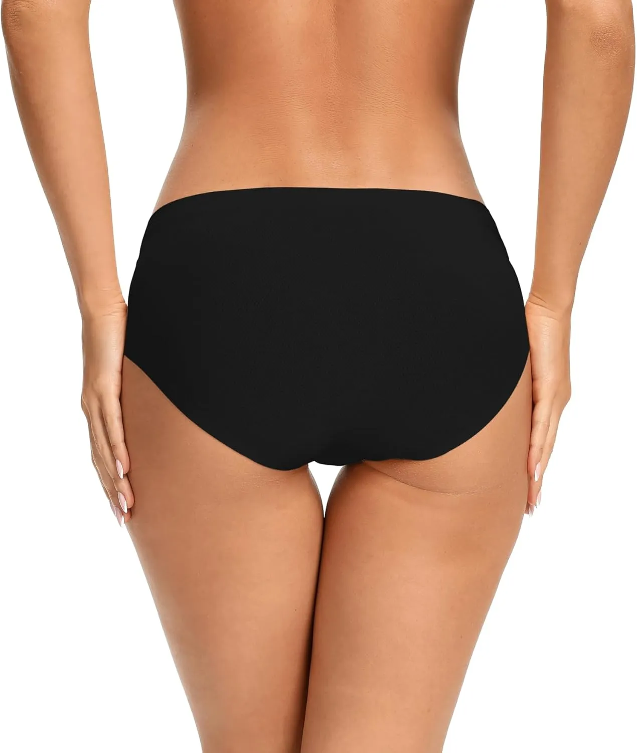 voenxe Women Seamless Hipster Underwear,Breathable Ladies Panties Bikini,No Show Briefs,Comfortable Undies for Women 5-Pack