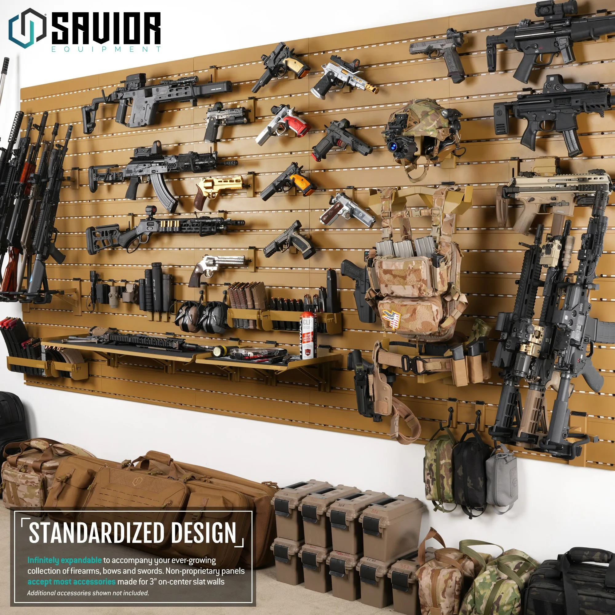 Wall Rack System - Adjustable Pistol & Suppressor Rod - 2 Pack