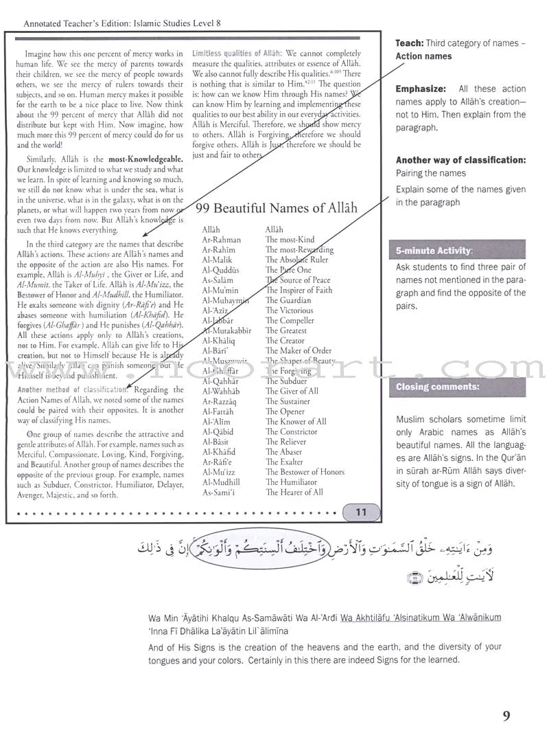 Weekend Learning Islamic Studies: Teacher Guide Level 8 (With USB)